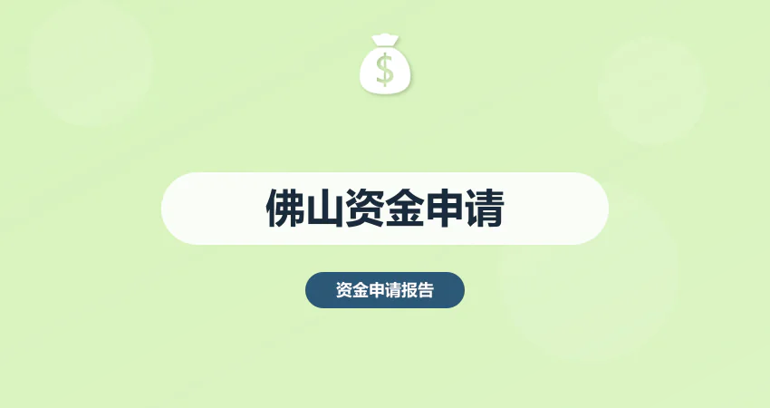 佛山资金申请报告代写
