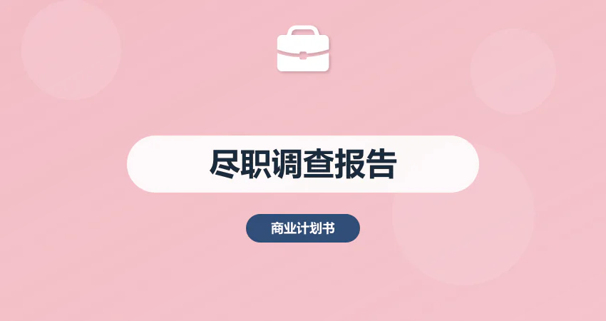 尽职调查报告代写_尽调报告_投资尽调