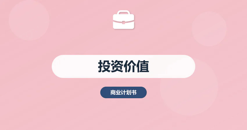 项目投资价值分析报告撰写