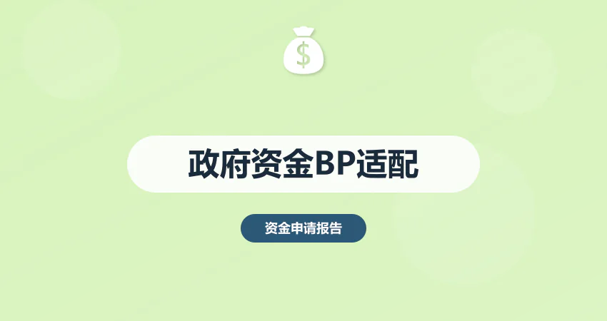 政府专项资金商业计划书：政策匹配 + 申报流程适配